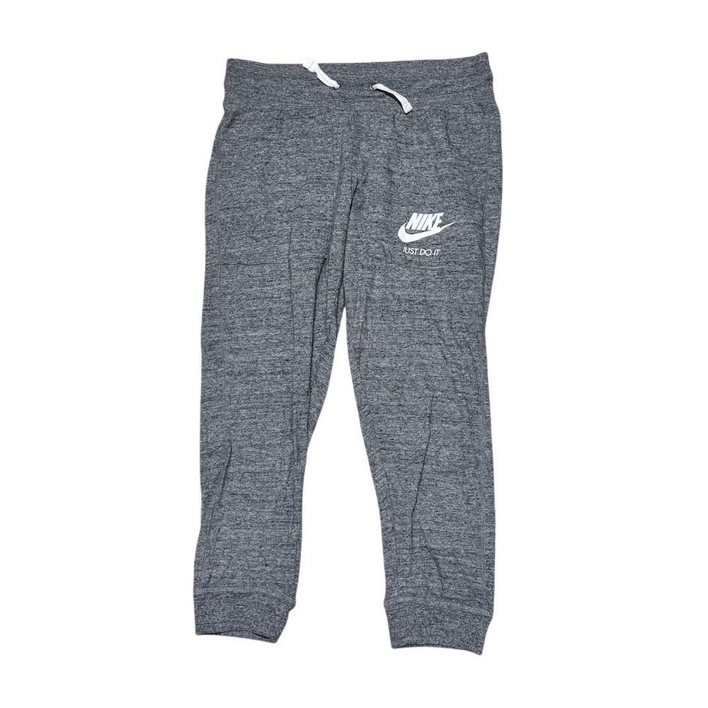 Vintage Nike Sportswear Jogger Sweatpants Womens XS Heather Gray Just Do It Logo